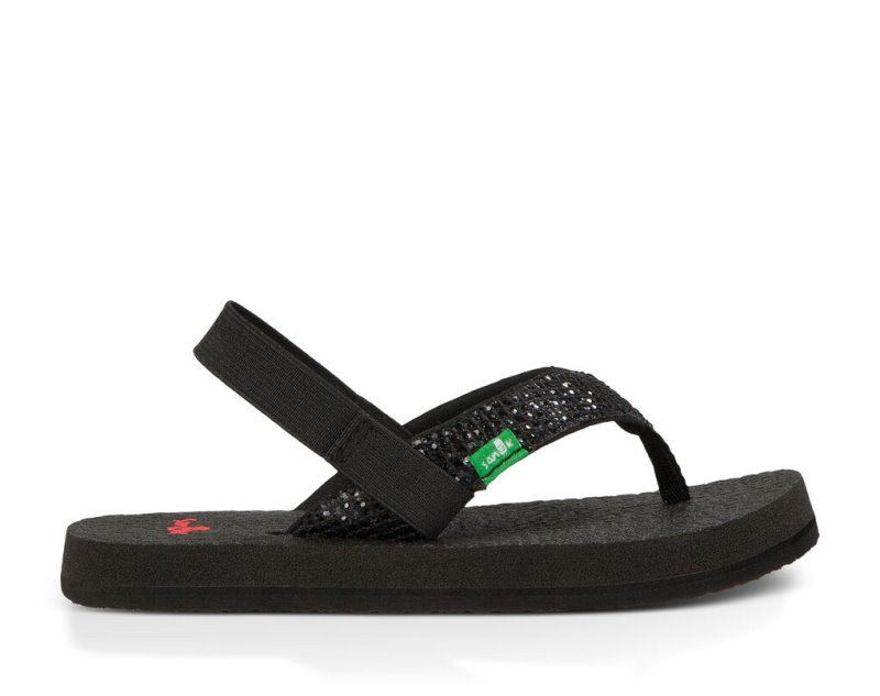 Sanuk Yoga Glitter - Sanuk Sandals Kids Black - Philippines LSUCDW467